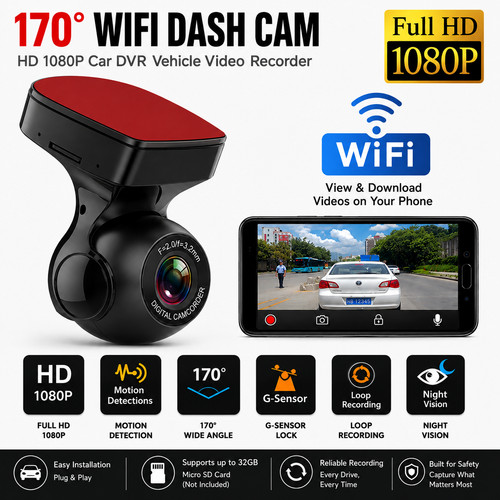 170 wifi dash cam - wifi, recorder